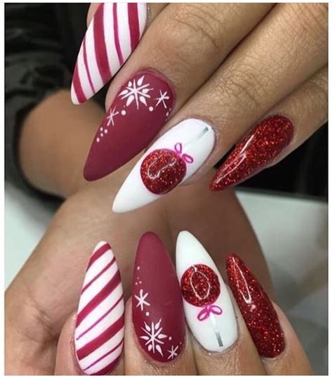 christmas nails acrylic|easy christmas acrylic nails.